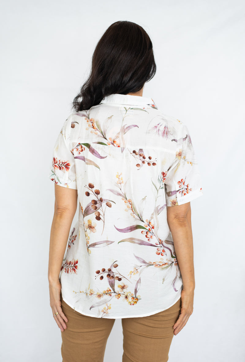 Jolie Saule Floral Print Short Sleeve Shirt