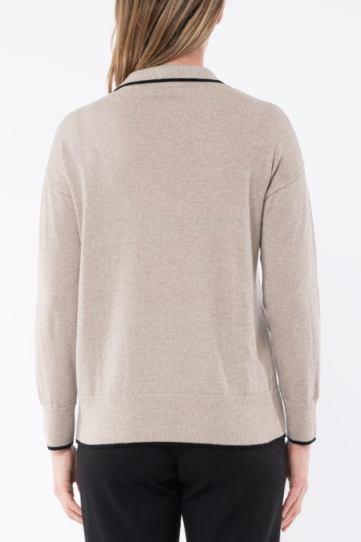 Jump Collared Pullover in Almond