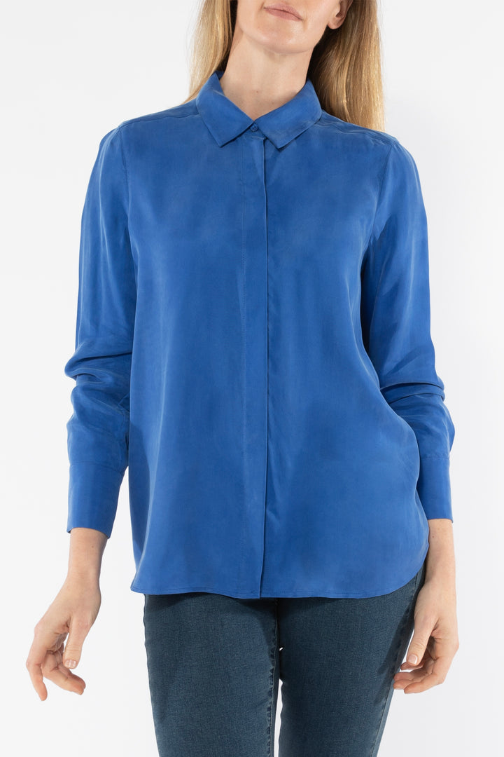 Jump Cupro Tunic in Cobalt