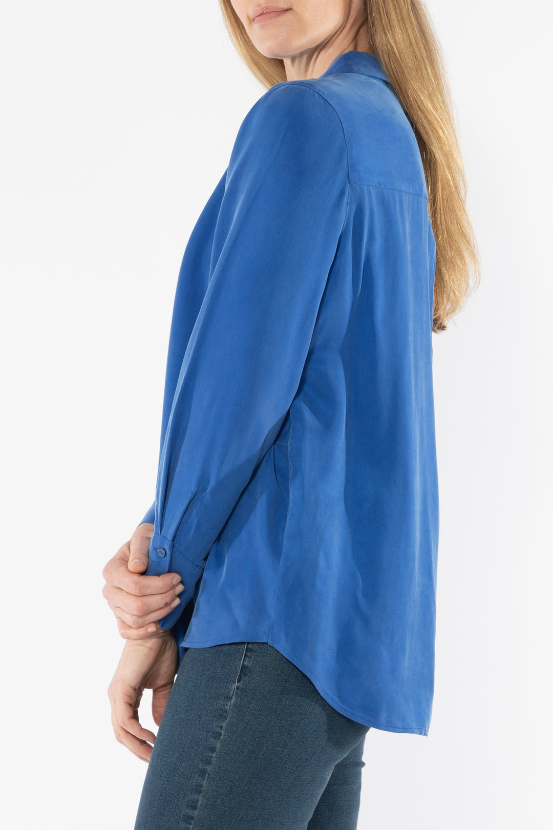 Jump Cupro Tunic in Cobalt