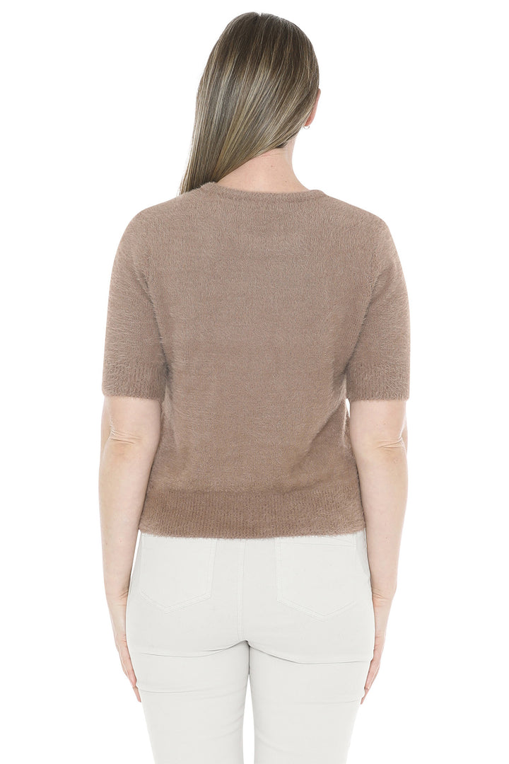 Jump Fluffy Short Sleeve Top in Walnut