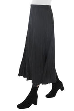 Jump Pleated Pull On Skirt in Black