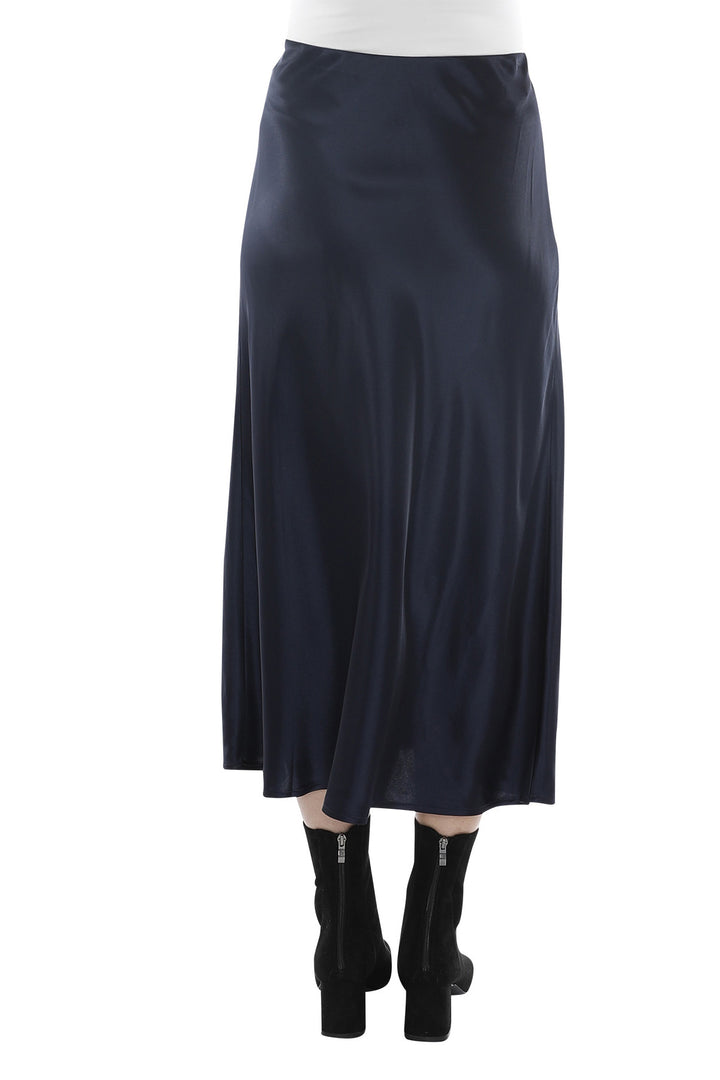 Jump Bias Satin Skirt in Ink