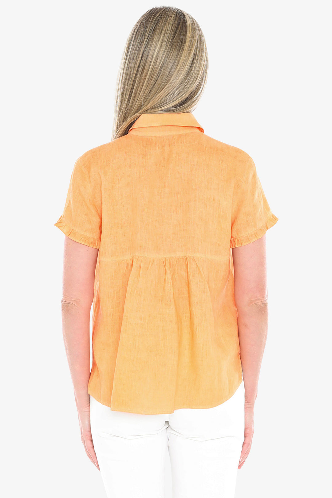 Jump Pigment Ruffle Shirt in Rockmelon