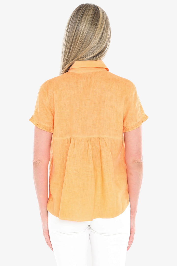 Jump Pigment Ruffle Shirt in Rockmelon