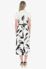 Jump Vine Print Dress in Black