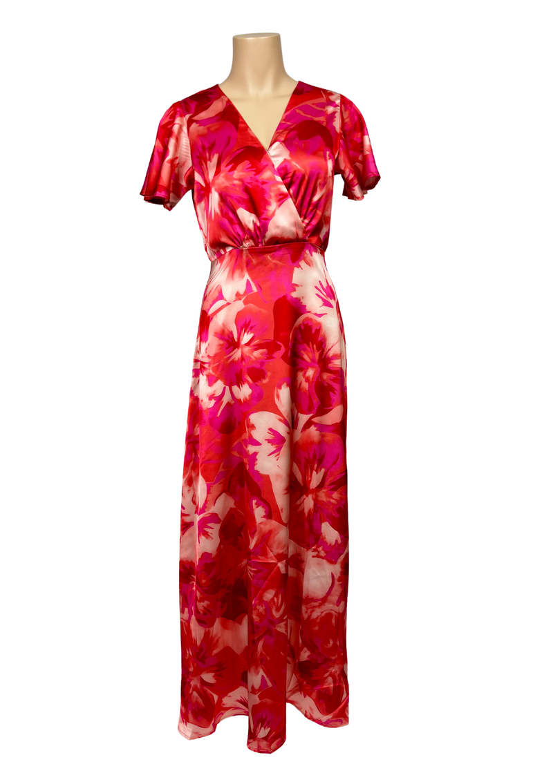Lorraine Floral Satin Dress