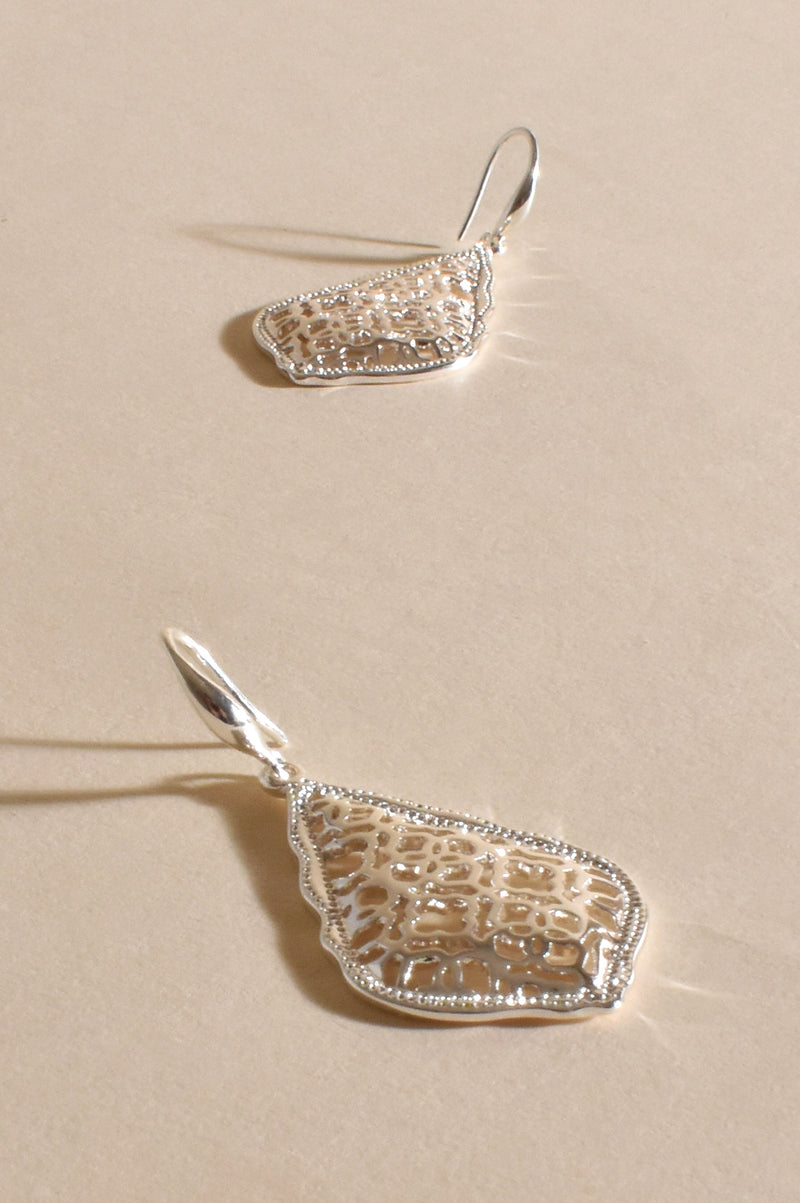 Adorne Filigree Hook Drop Earrings Silver AED2275