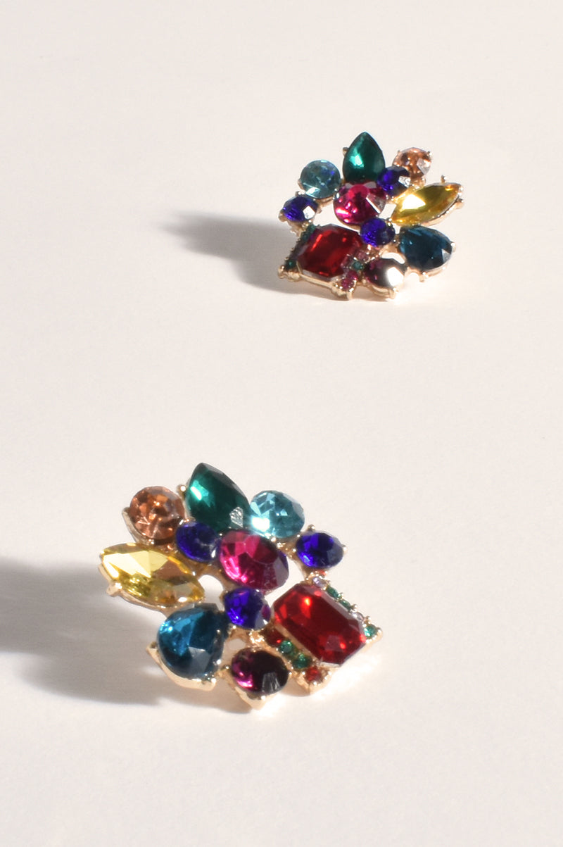 Adorne Jewel Earrings in Multi AED3463