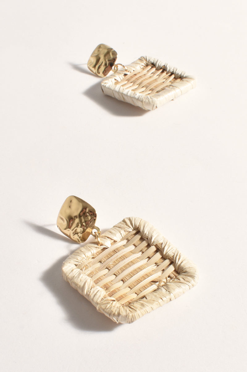 Adorne Textured Metal Weave Earrings AED3791