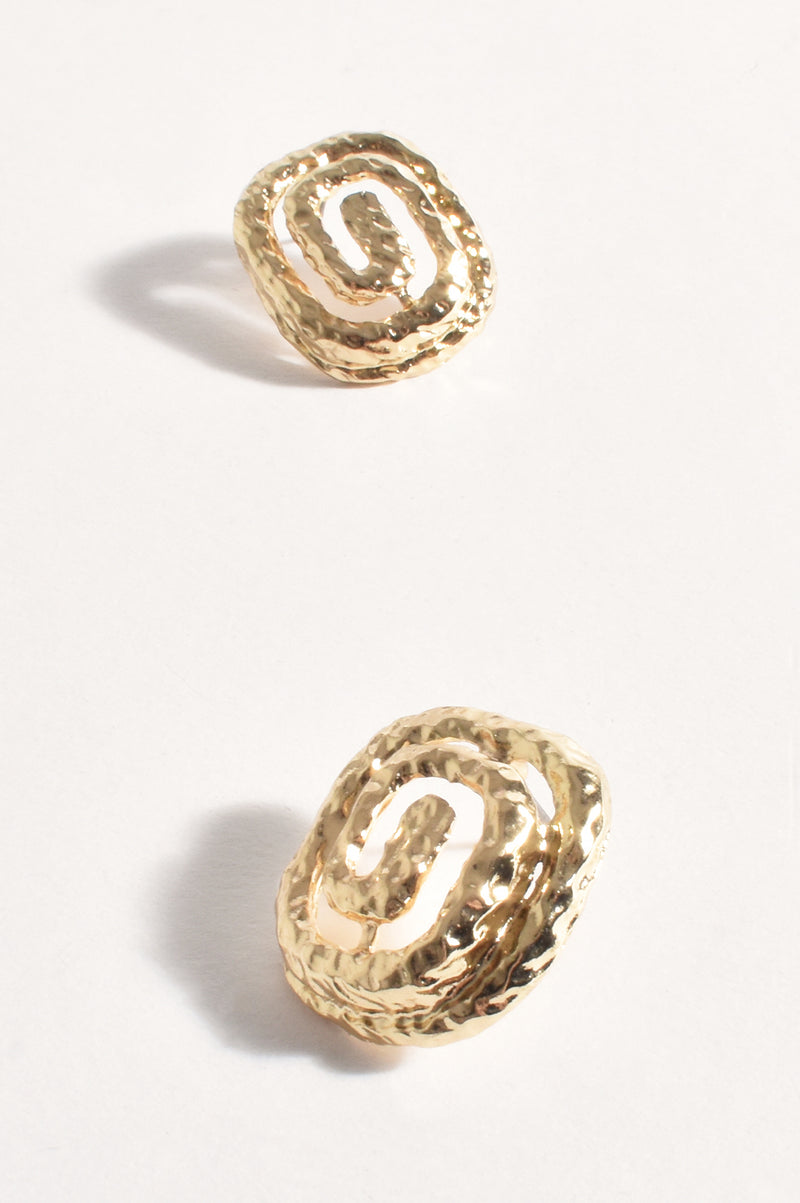 Adorne Spiral Textured Stud Earrings AED4032