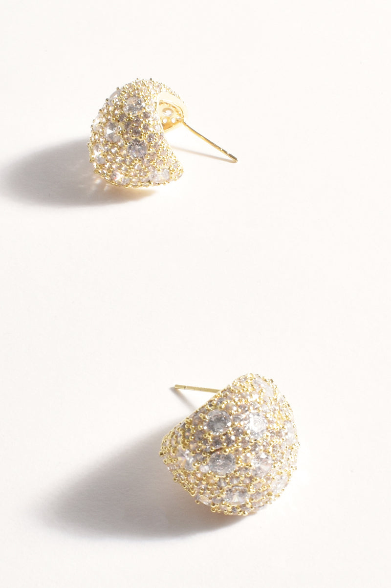 Adorne Diamante Event Teardrop Earrings Gold AEA4070