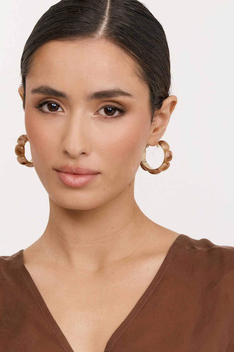 Adorne Midi Metal Resin Hoops AED4113
