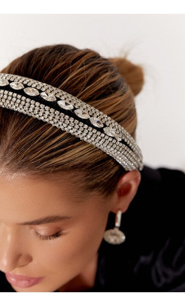 ADORNE Jewelled Event Headband in Crystal AHD0968