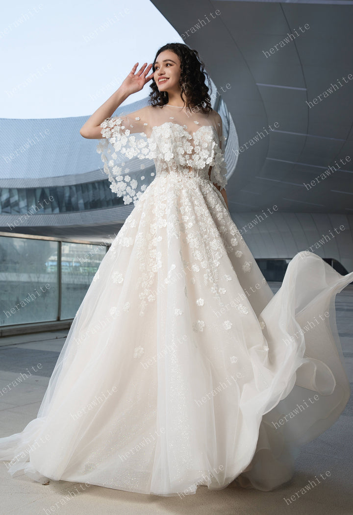 Herawhite Bridal - HW3602 (Available in Ivory/Champagne, Ivory/Pink Nude and Ivory)