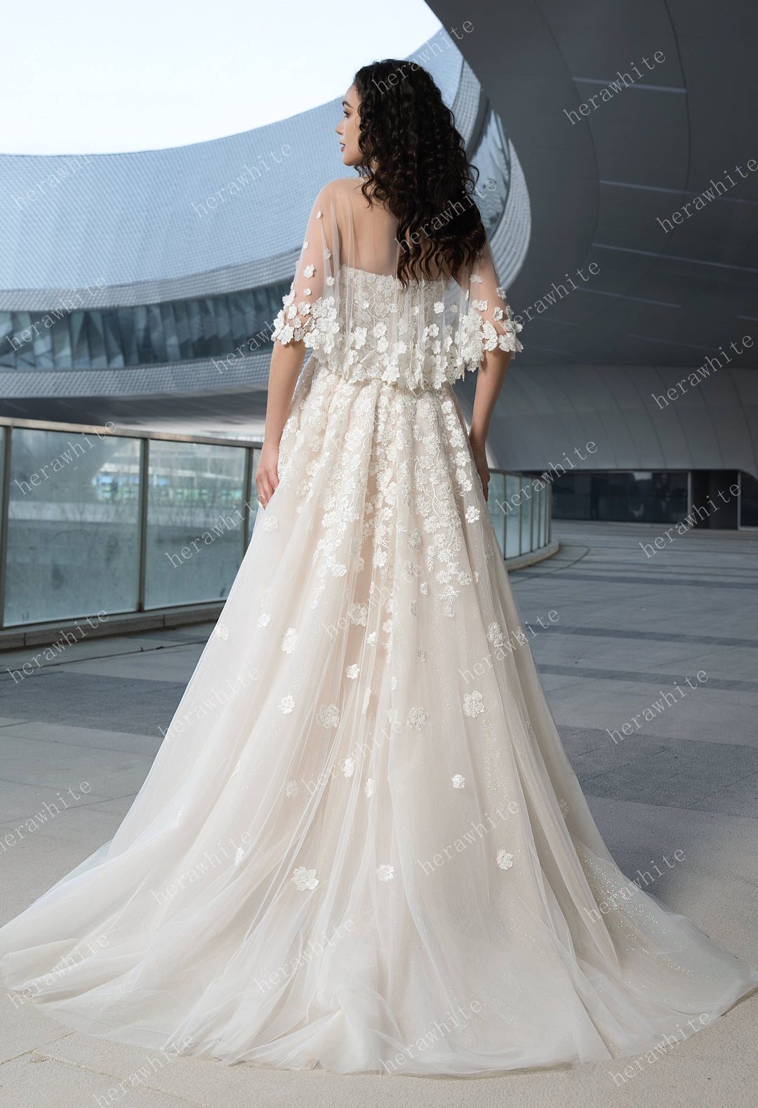Herawhite Bridal - HW3602 (Available in Ivory/Champagne, Ivory/Pink Nude and Ivory)