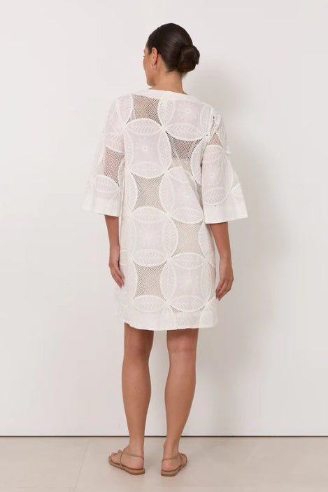 Adorne Paloma Kaftan Short Dress