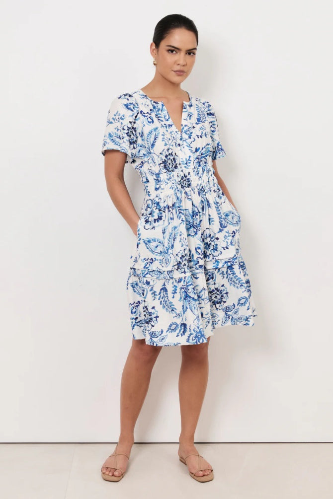 Adorne Eliana Short Sleeve Short Dress