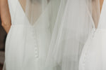 Plain Veil Ivory Double Teir AN6044