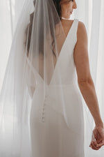 Plain Veil Ivory Double Teir AN6044