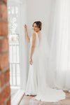 Beaded Veil Ivory Double Teir AN6045B