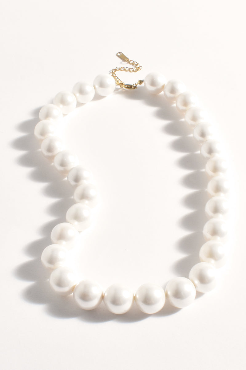 Adorne Chunky Faux Pearl Necklace AND2585