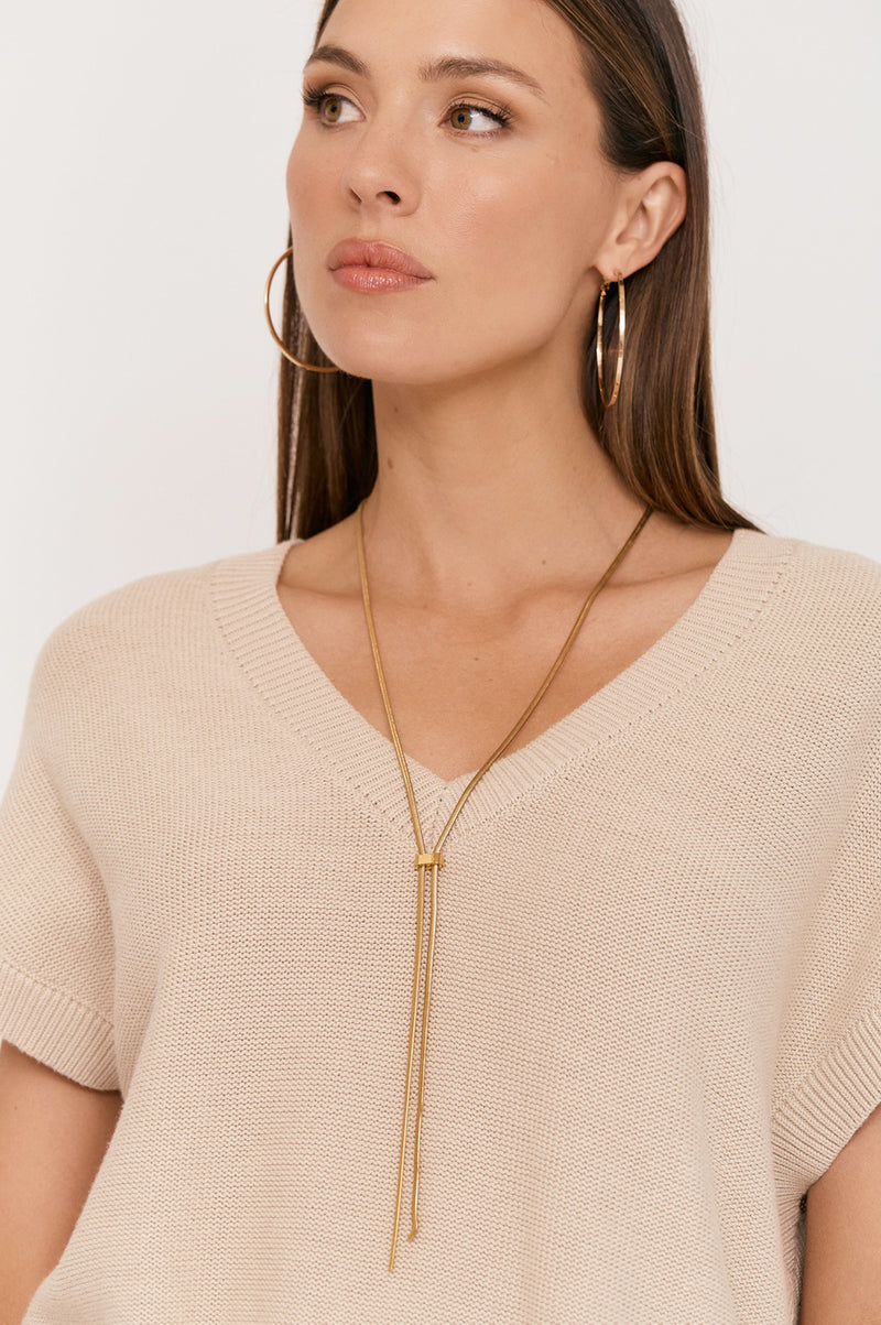 Adorne Snake Chain Bolo Necklace AND2587