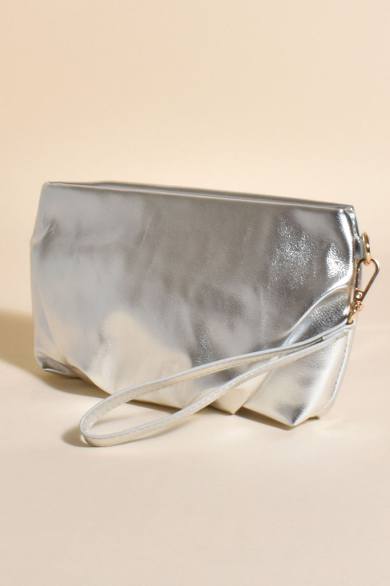 Adorne Emerson Silver Clutch AVD1634