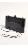 Adorne Mira Metallic Structured Clutch in Black AVD1699