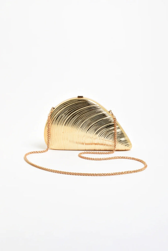 Adorne Metal Shell Clutch