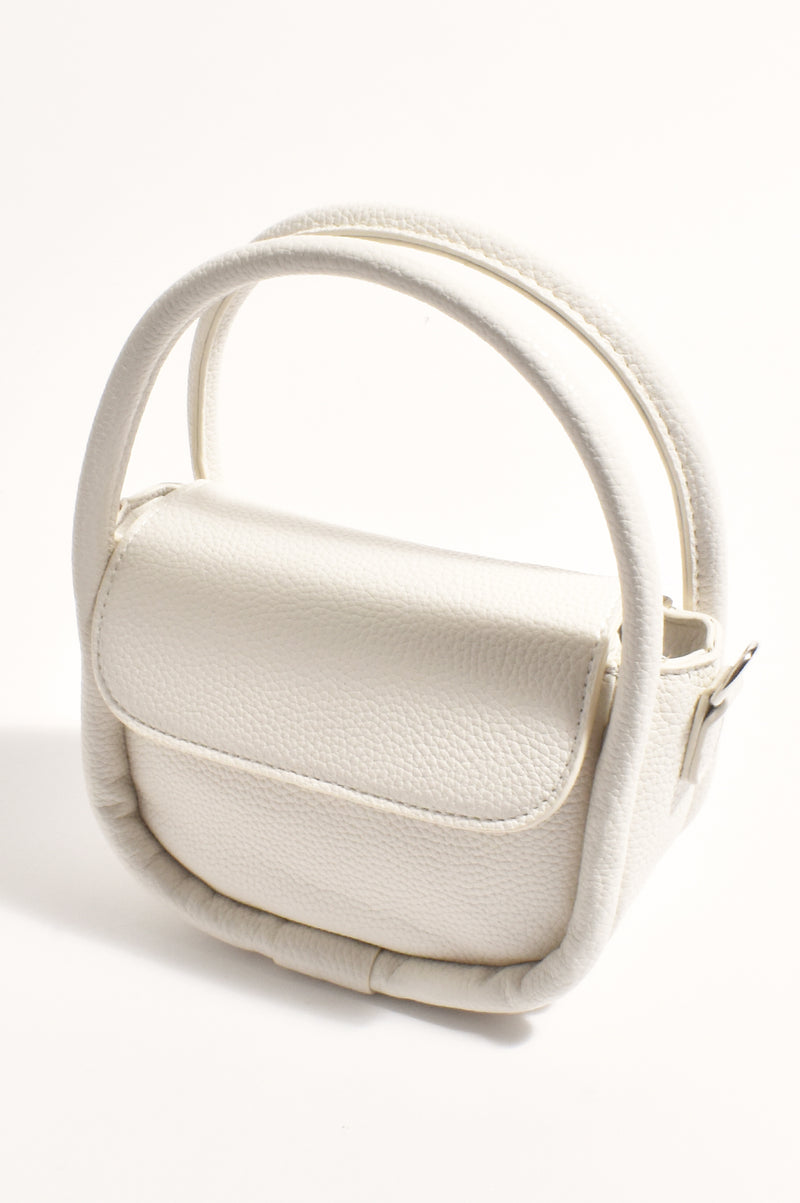 Adorne Harley Moon Foldover Small Bag in Cream AVD1897