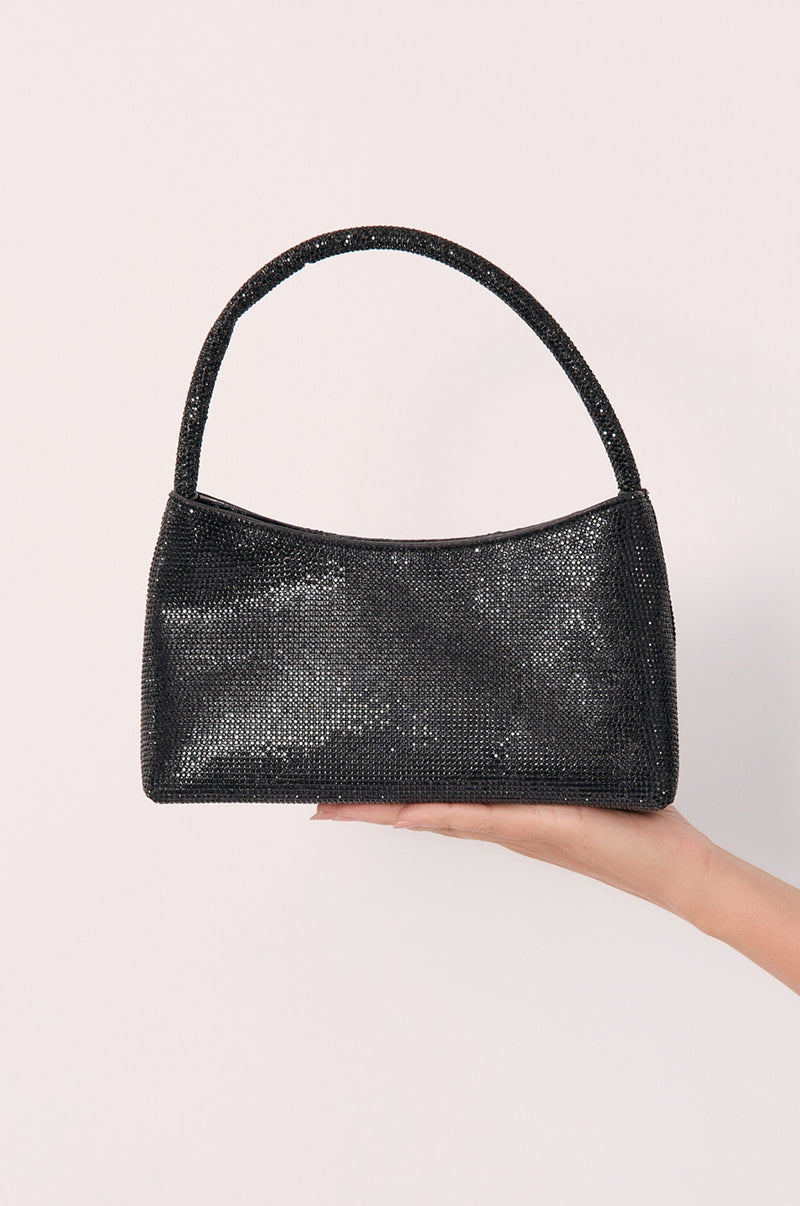 Adorne Astrid Handle Diamante Mini Bag in Black AXD1950