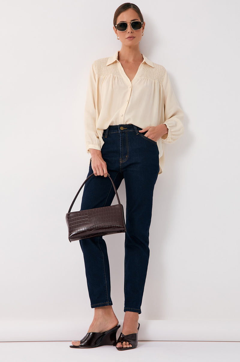 Adorne Leonie Croc Mini Bag in Burgundy AXD1973