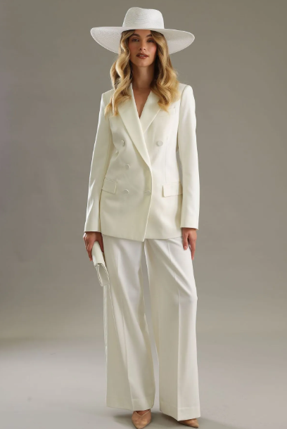 Morgan & Taylor Aria Racewear Fedora in White