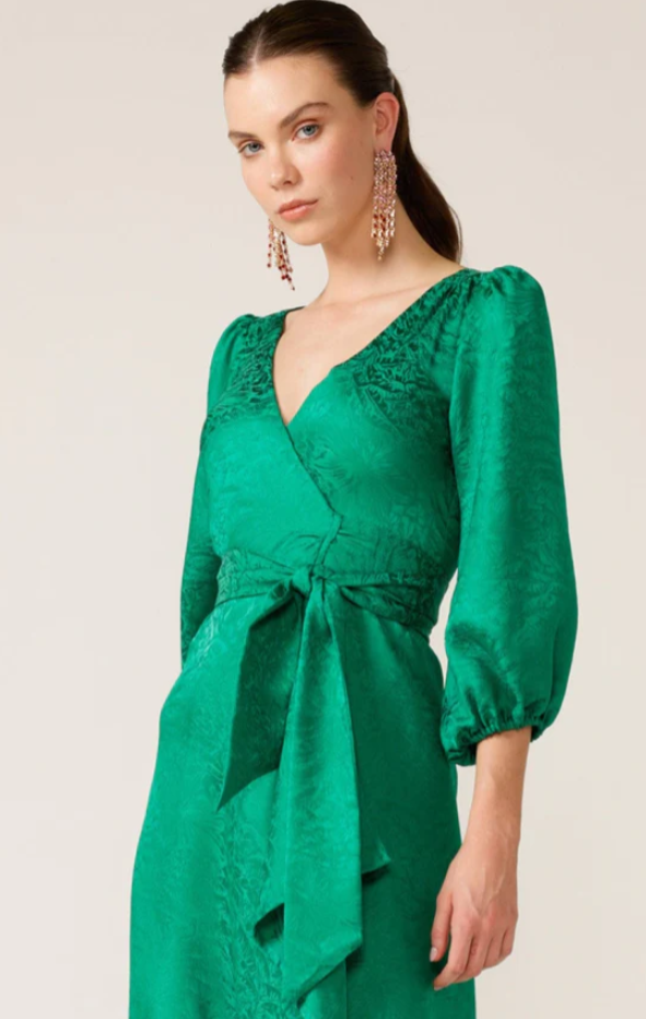 Sacha Drake Chateau Wrap Dress in Green