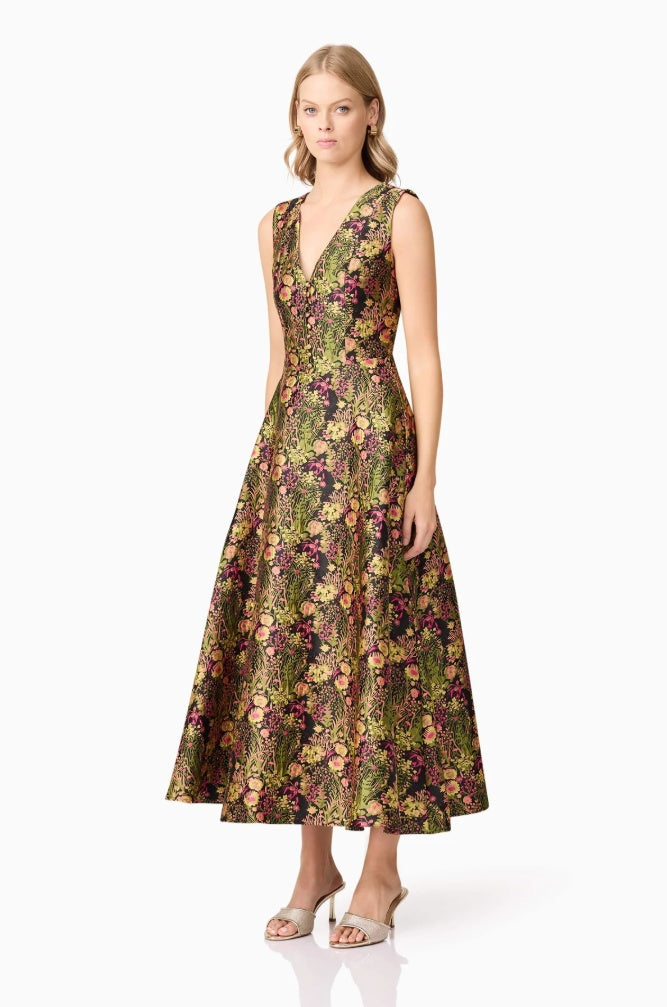 Elliatt Cindy Gown in Black Floral
