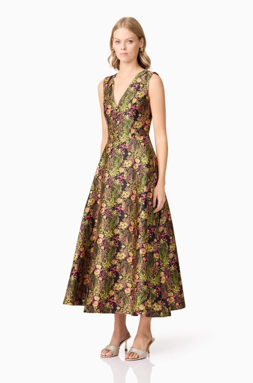 Elliatt Cindy Gown in Black Floral
