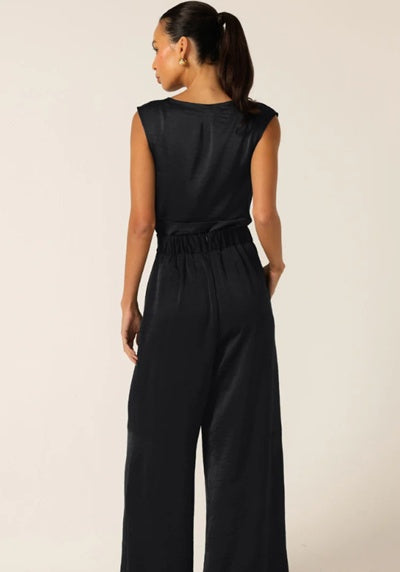 Sacha Drake Cowl Bias top in Black