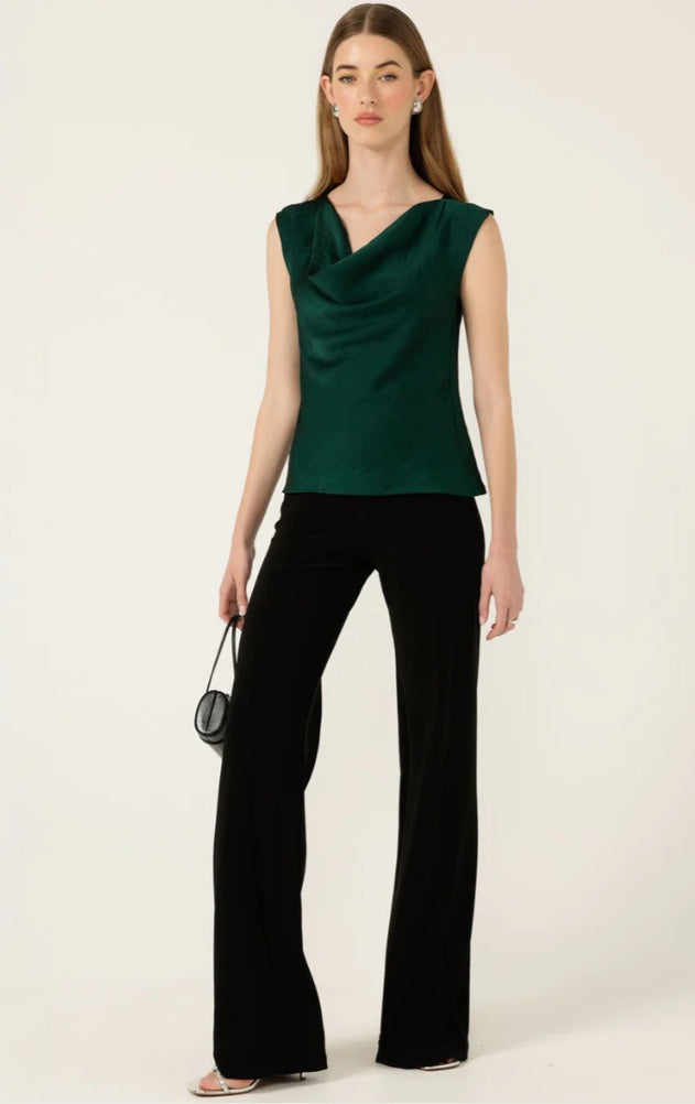 Sacha Drake Cowl Bias top in Emerald