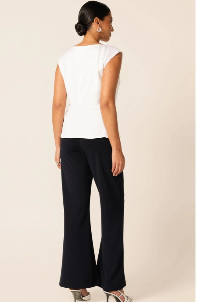 Sacha Drake Cowl Bias top in White