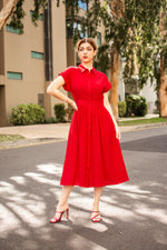 Silver Wishes Festival Joy dress in Red