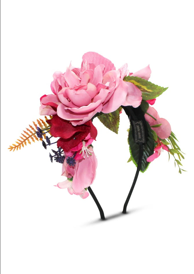 Morgan & Taylor Dori Flower Crown in Hot Pink