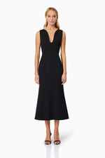 Elliatt Eden Midi Dress  in Black