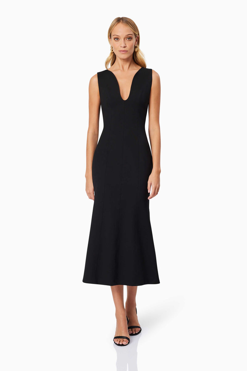 Elliatt Eden Midi Dress  in Black