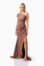 Elliatt Klara Gown in Dark Taupe