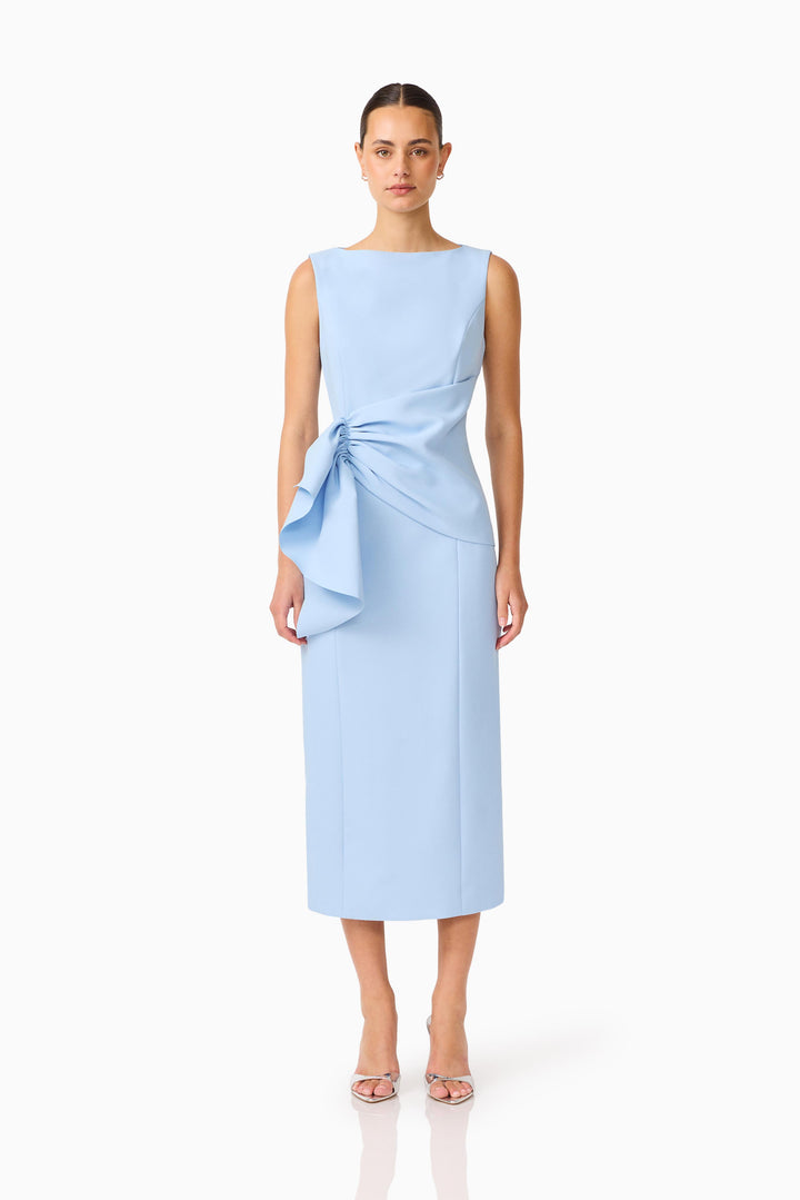 Elliatt Liora Draped Ruffle Midi Dress