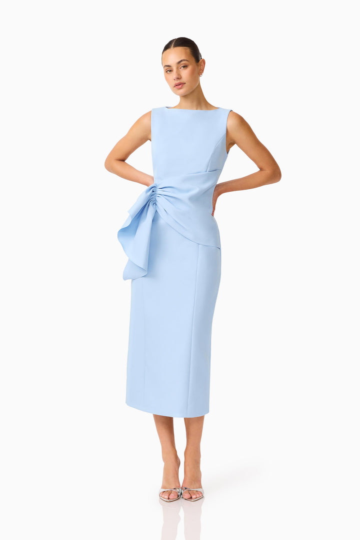 Elliatt Liora Draped Ruffle Midi Dress