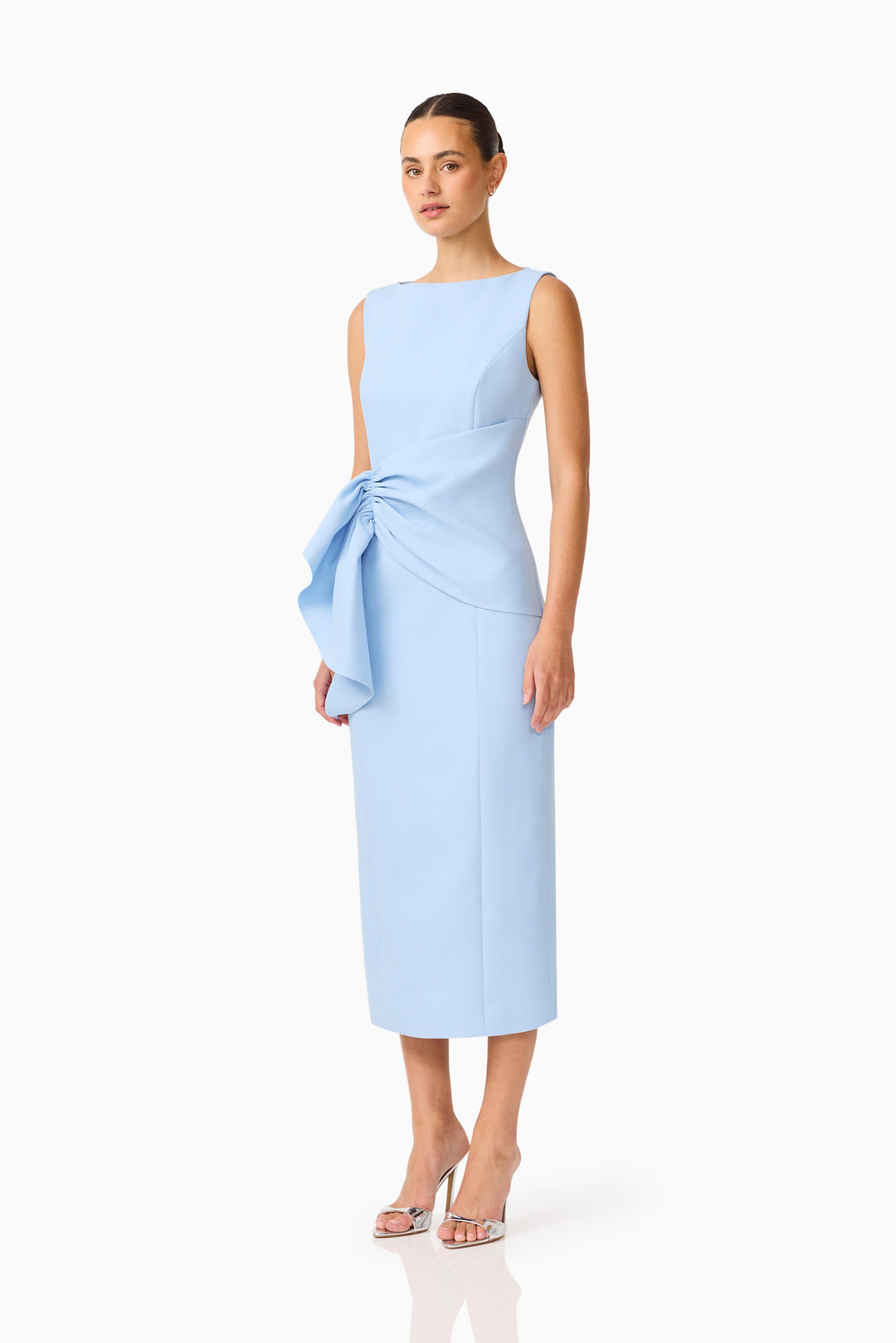 Elliatt Liora Draped Ruffle Midi Dress