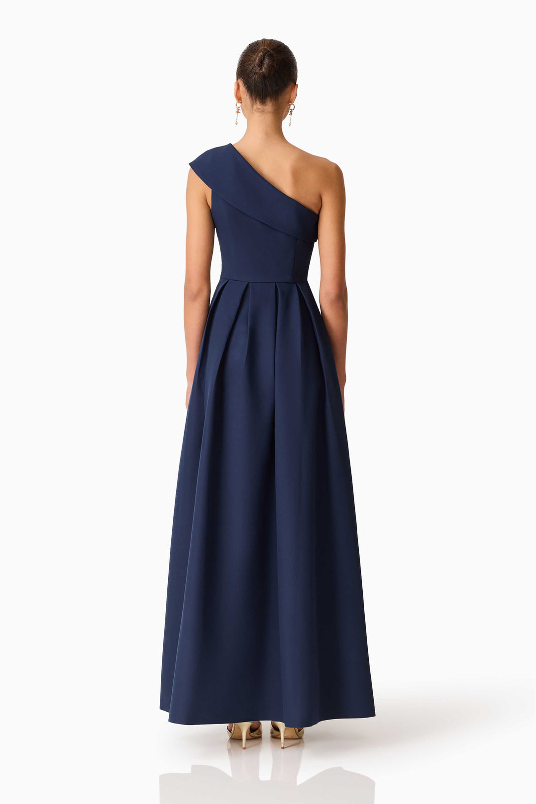Elliatt Saphine One Shoulder Gown in Navy