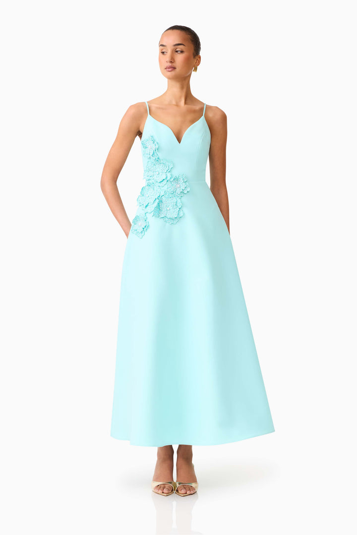Elliatt Stella A-Line Gown in Aqua Blue